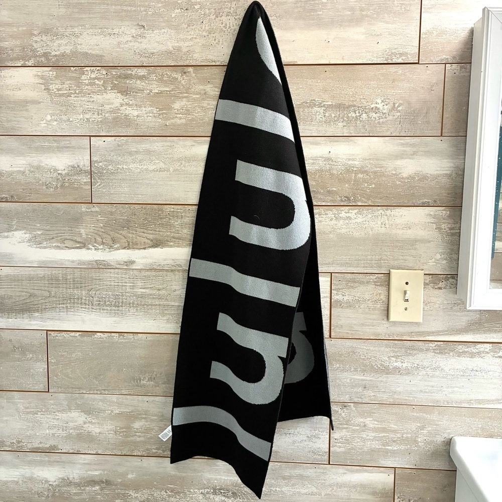 Lululemon Wool-Blend Knit Logo Scarf
